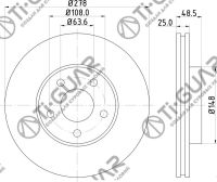 Диск тормозной TG-1373369/RN1213V*Ti•GUAR
