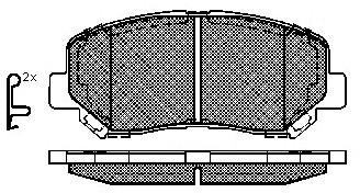 Тормозные колодки BP25000* SB NAGAMOCHI 