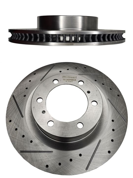 Диск тормозной левый TG-BDP0016/43512-60190 *Ti•GUAR (перфорированный) Диск тормозной левый TG-BDP0016/43512-60190 *Ti•GUAR (перфорированный)