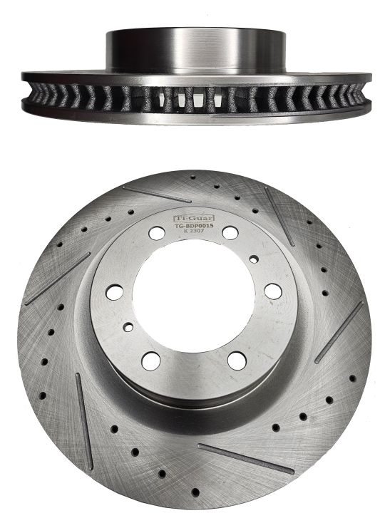 Диск тормозной правый TG-BDP0015/43512-60190 *Ti•GUAR (перфорированный) Диск тормозной правый TG-BDP0015/43512-60190 *Ti•GUAR (перфорированный)