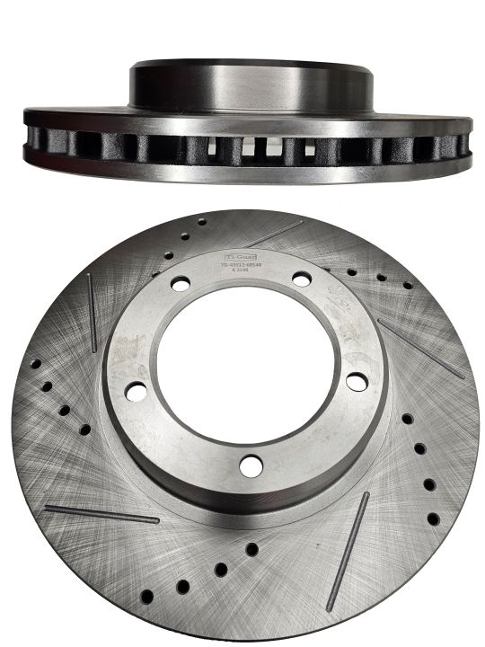 Диск тормозной левый TG-BDP0008/43512-60140 *Ti•GUAR (перфорированный) Диск тормозной левый TG-BDP0008/43512-60140 *Ti•GUAR (перфорированный)